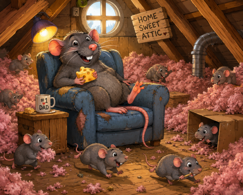 Rats love to live in your attic because it's warm and safe